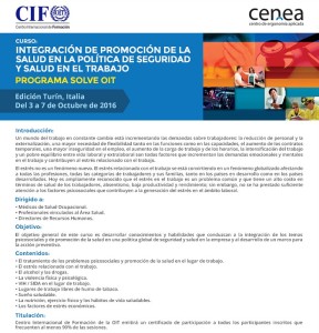 promocion de la salud en el trabajo OIT - CENEA
