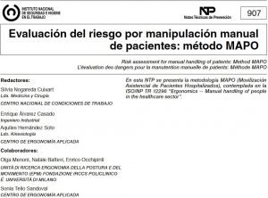 el metodo mapo, absentismo hospitales centros sanitarios, metodo de evaluacion ergonomica en centros sanitarios