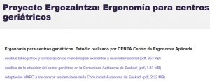 osalan ergonomia, ergonomia hospitales, metodo mapo