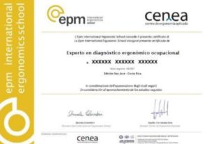 Diploma curso ergonomia laboral