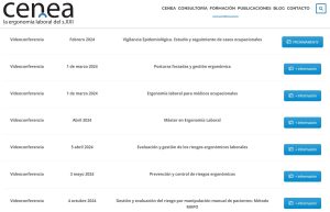 calendario de cursos de ergonomia