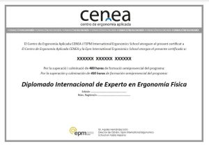 diplomado internacional de experto en ergonomía física